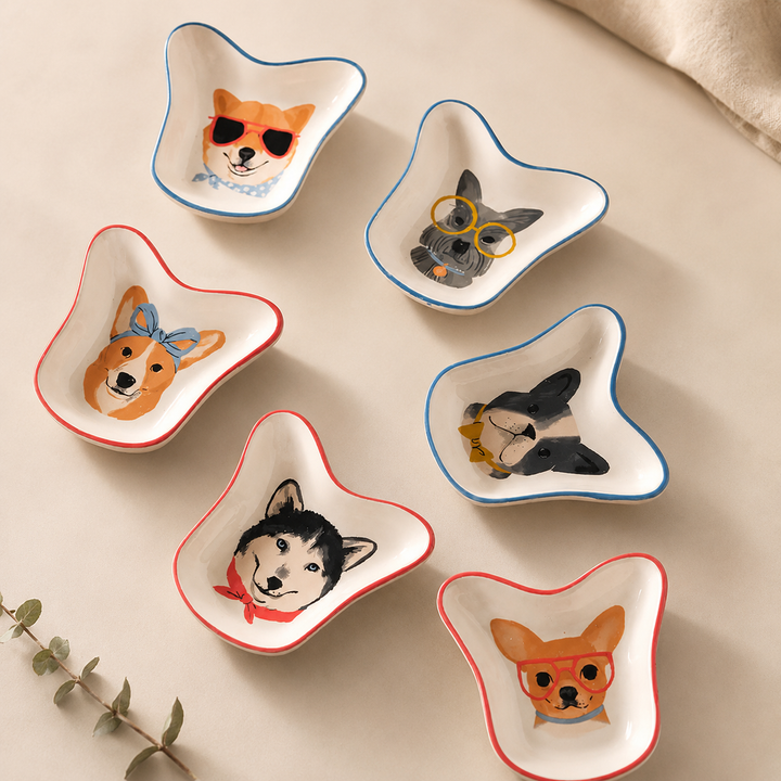 Cute Dog Design Ceramic Sauce Dish