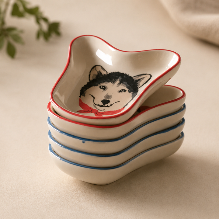 Cute Dog Design Ceramic Sauce Dish