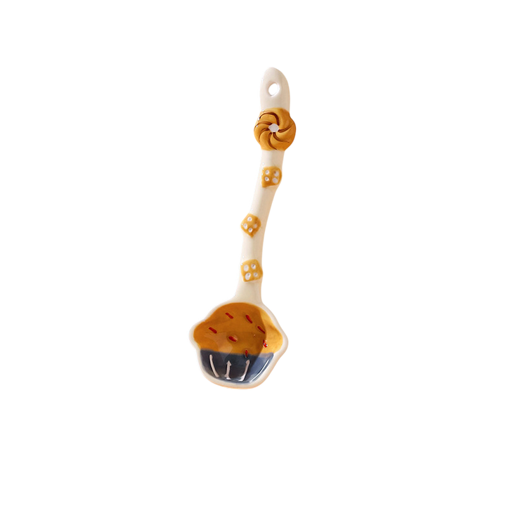 Cute Pastry-Shaped Ceramic Spoons | Underglaze Soup Spoons