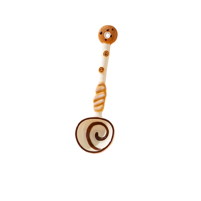 Cute Pastry-Shaped Ceramic Spoons | Underglaze Soup Spoons