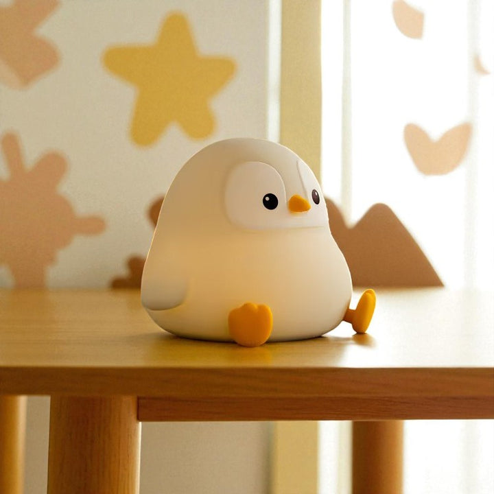 Cute Penguin Silicone Night Light – USB Rechargeable