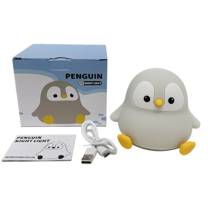Cute Penguin Silicone Night Light – USB Rechargeable