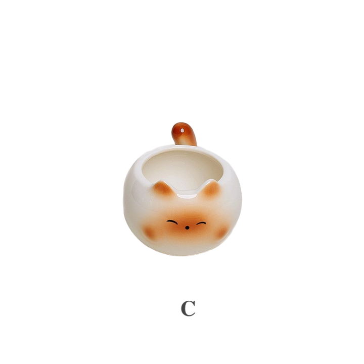 Cute Siamese Cat Ceramic Mug | Kawaii Coffee Cup