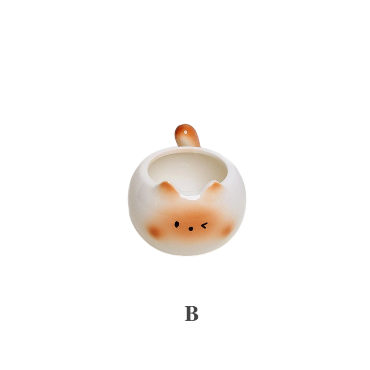 Cute Siamese Cat Ceramic Mug | Kawaii Coffee Cup