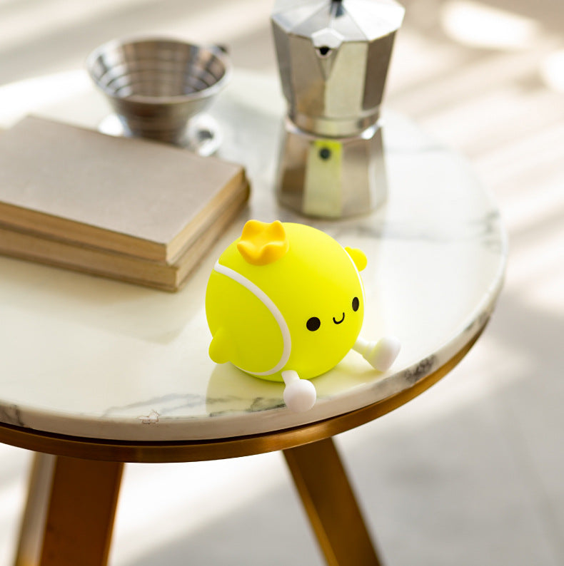 Cute Tennis Ball Silicone Night Light