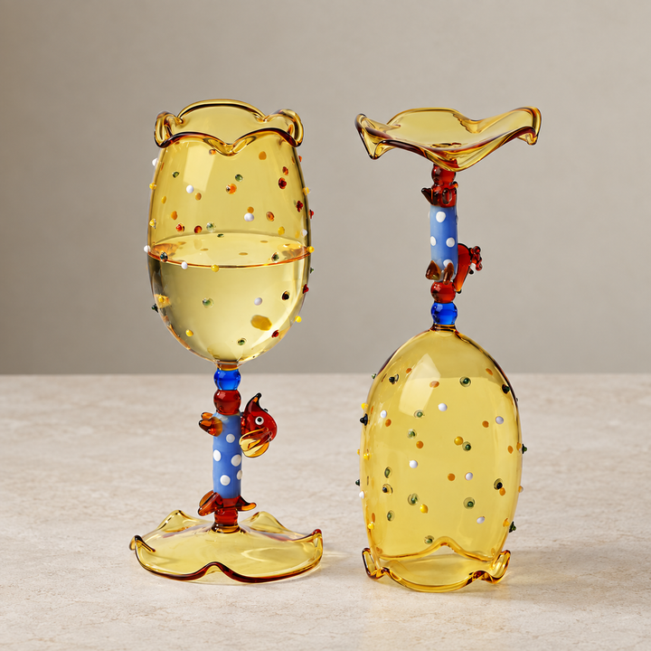 Dachshund Glass Goblet – Colourful 3D Sausage Dog Wine Glass