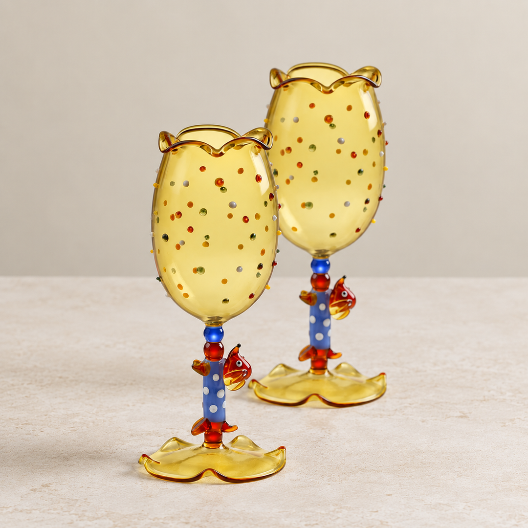 Dachshund Glass Goblet – Colourful 3D Sausage Dog Wine Glass