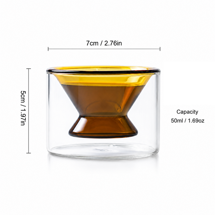 Double Wall Glass Coffee Cup | Insulated Espresso Mug