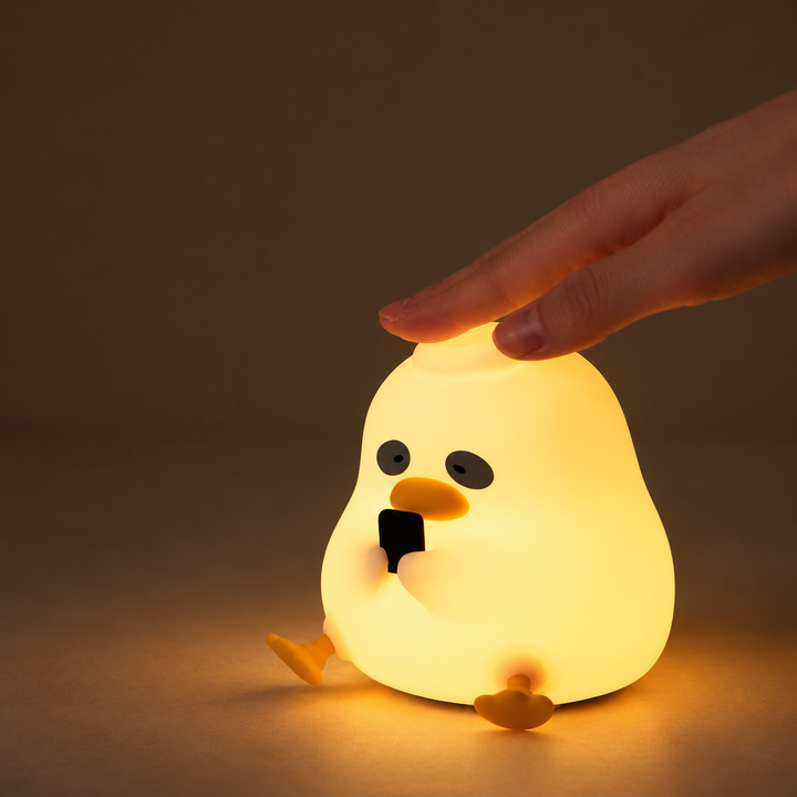 Duck Silicone Night Light – Rechargeable Touch Bedside Lamp