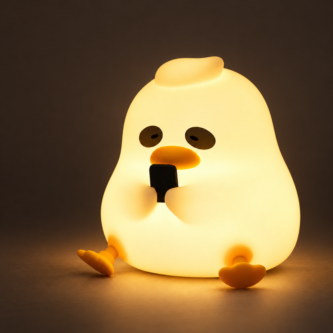 Duck Silicone Night Light – Rechargeable Touch Bedside Lamp