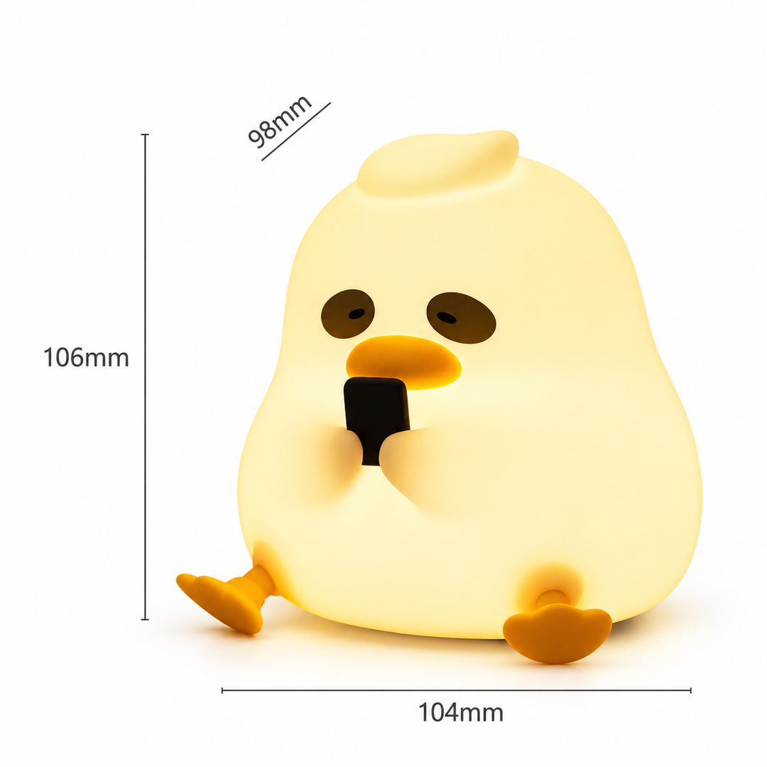 Duck Silicone Night Light – Rechargeable Touch Bedside Lamp