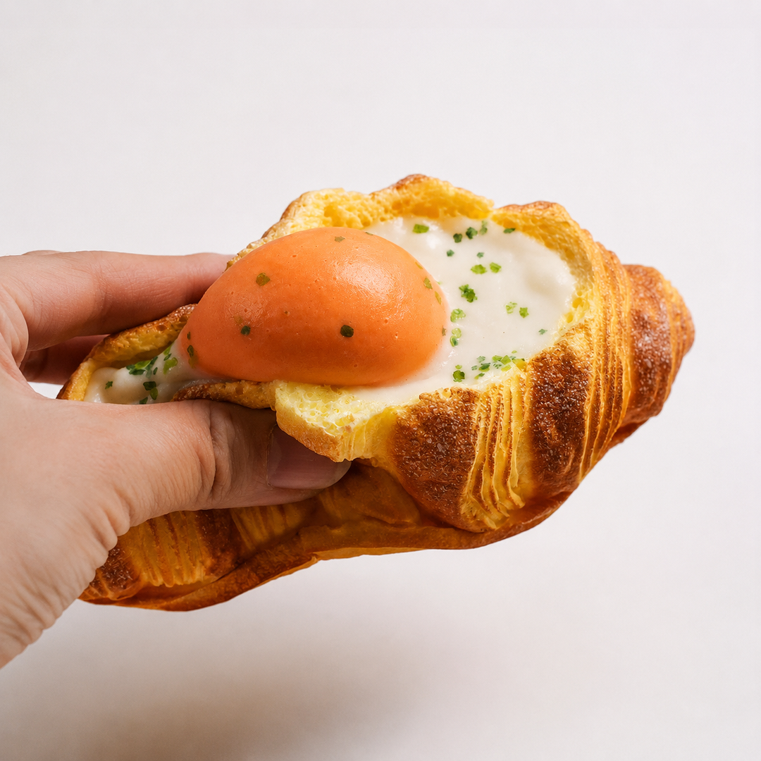 Egg Toast Squishy Stress Relief Toy | Slow Rising Scented PU