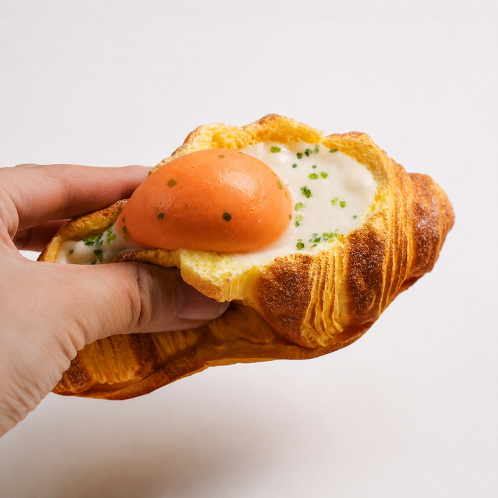 Egg Toast Squishy Stress Relief Toy | Slow Rising Scented PU