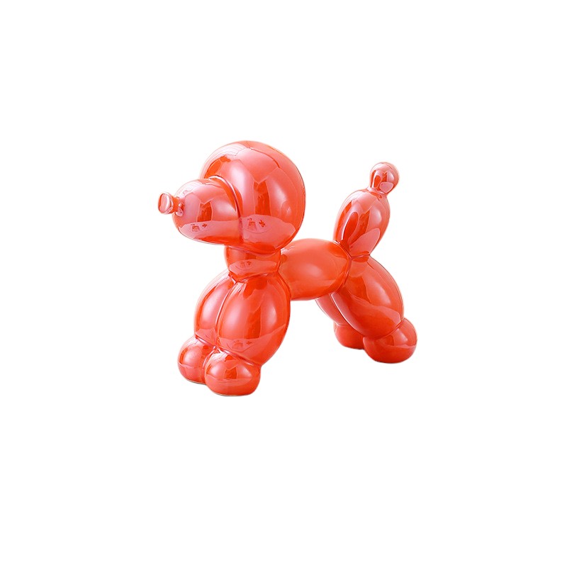 Electroplated Ceramic Balloon Dog Statue – Poodle Decor