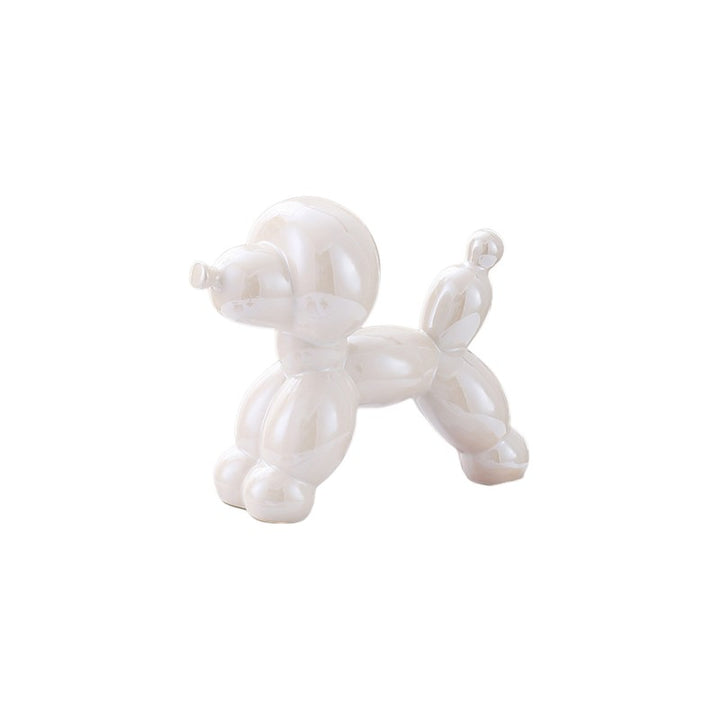 Electroplated Ceramic Balloon Dog Statue – Poodle Decor