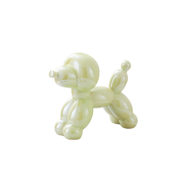 Electroplated Ceramic Balloon Dog Statue – Poodle Decor