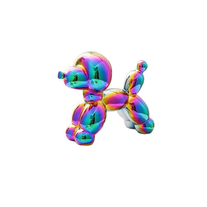 Electroplated Ceramic Balloon Dog Statue – Poodle Decor