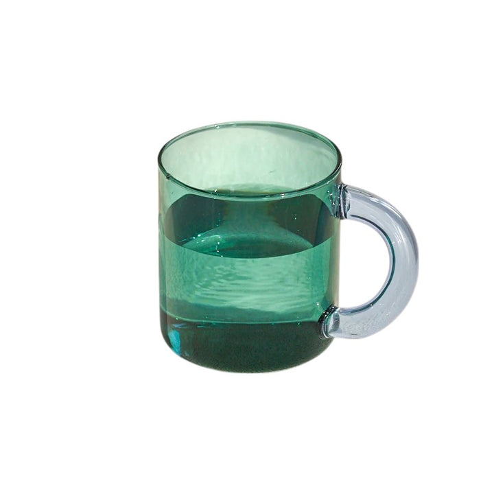 Fat Handle Color Glass Mug – Coffee & Tea Cup Drinkware