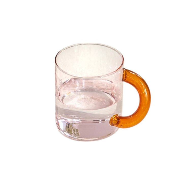 Fat Handle Color Glass Mug – Coffee & Tea Cup Drinkware