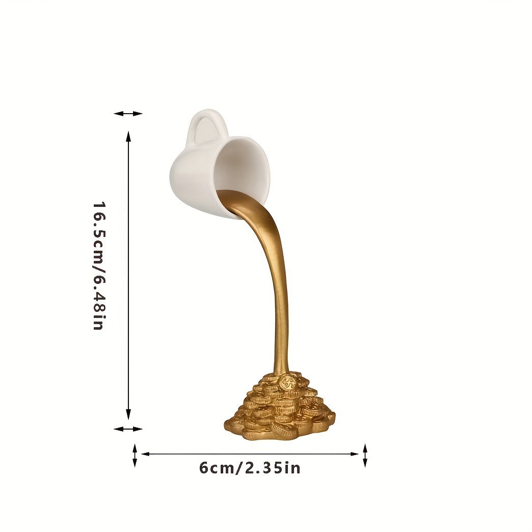 Floating Coffee Cup Decor - Creative Resin Ornament