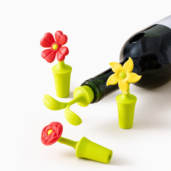 Flower Silicone Wine Stopper Cute Bottle Sealer
