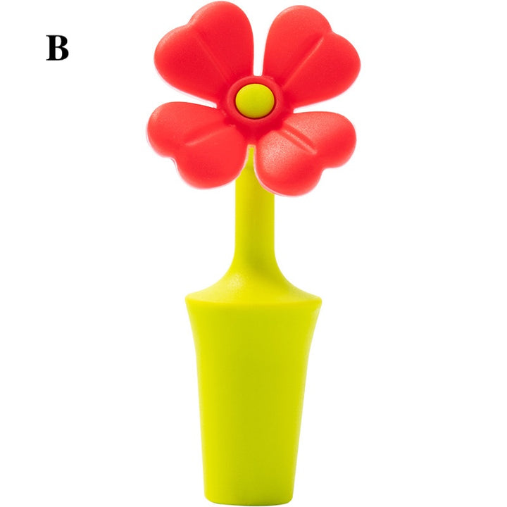Flower Silicone Wine Stopper Cute Bottle Sealer