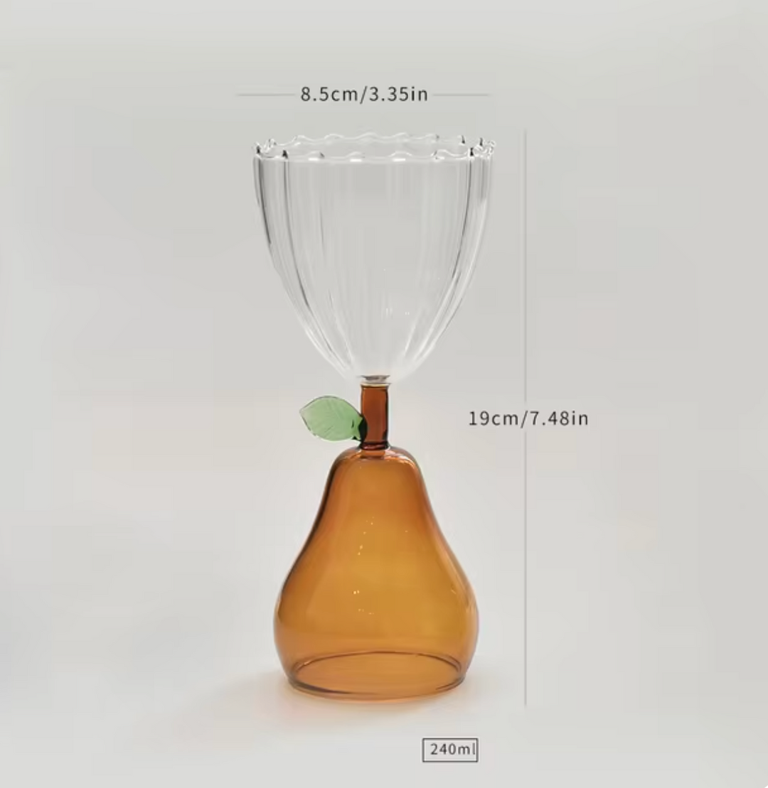 Fruit Shape Design Nordic Ripple Glass Cup / Goblet