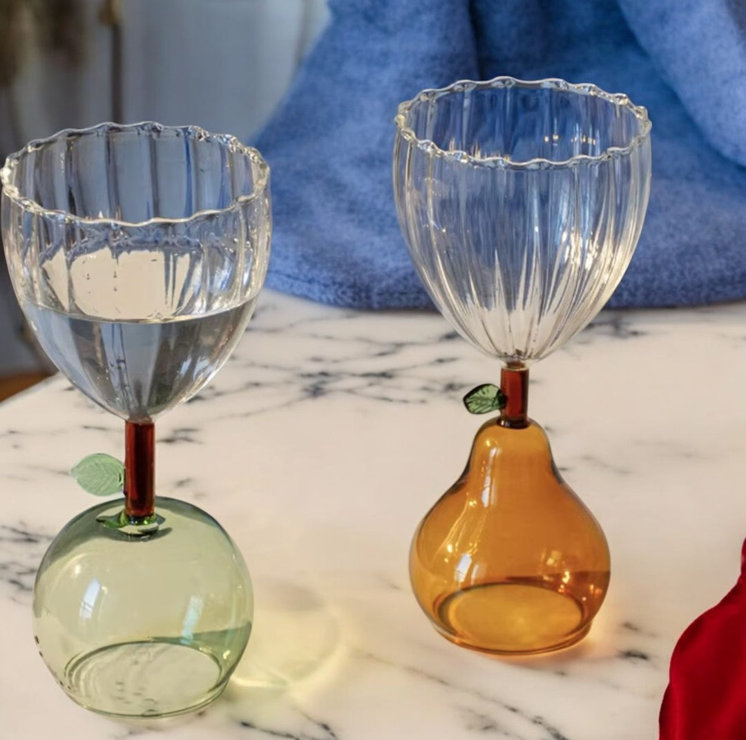 Fruit Shape Design Nordic Ripple Glass Cup / Goblet