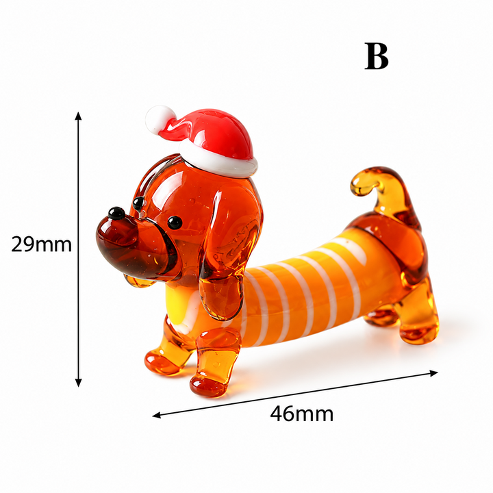 Glass Dachshund Ornament – Sausage Dog Mini Figurine