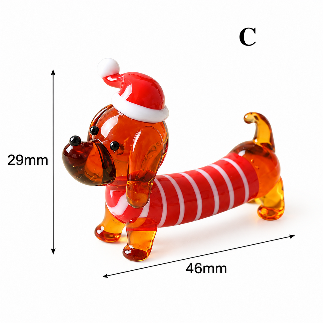 Glass Dachshund Ornament – Sausage Dog Mini Figurine