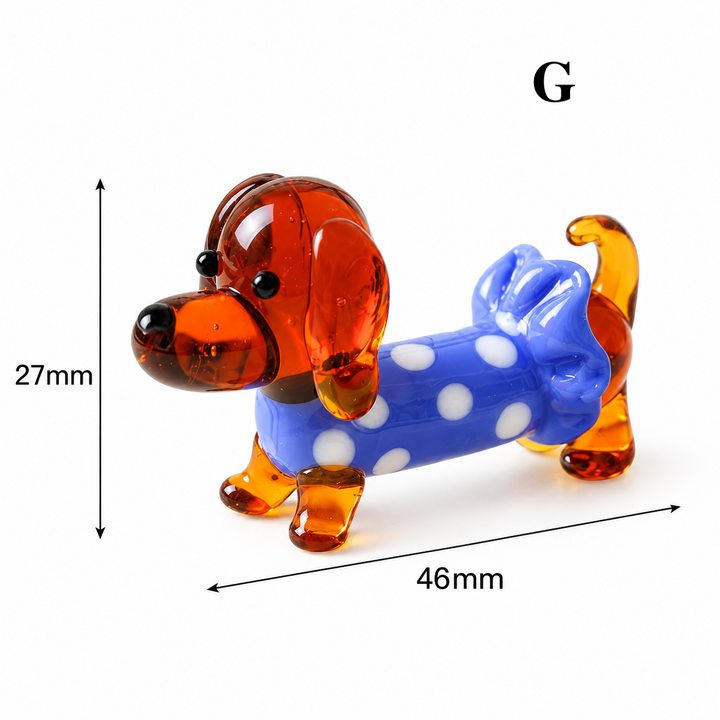 Glass Dachshund Ornament – Sausage Dog Mini Figurine