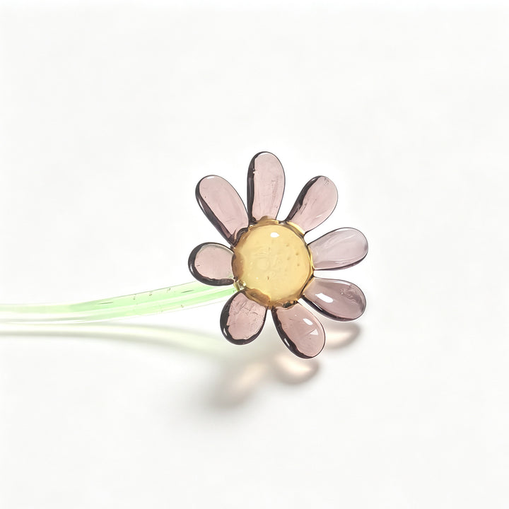 15cm Glass Daisy Flower Ornament | Decorative Floral Stirrer
