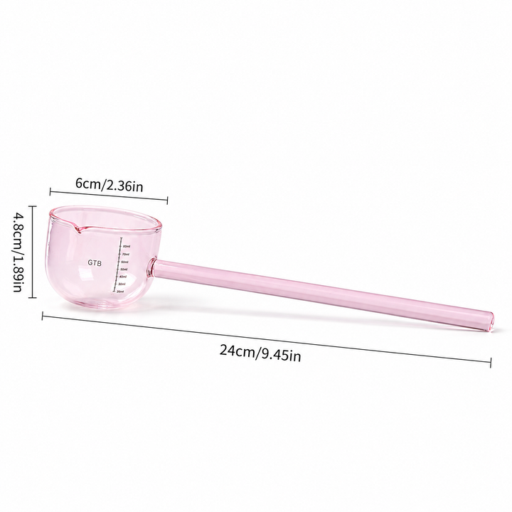 Glass Measuring Spoon – Colourful Long Handle Borosilicate