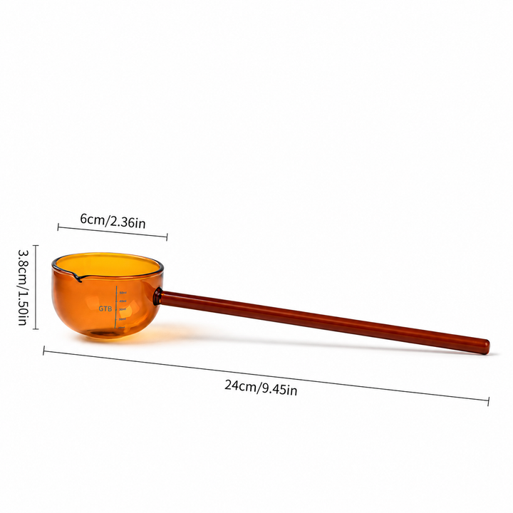 Glass Measuring Spoon – Colourful Long Handle Borosilicate