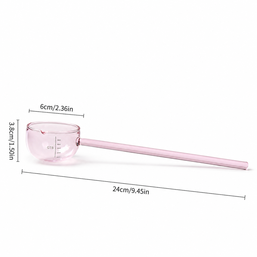 Glass Measuring Spoon – Colourful Long Handle Borosilicate