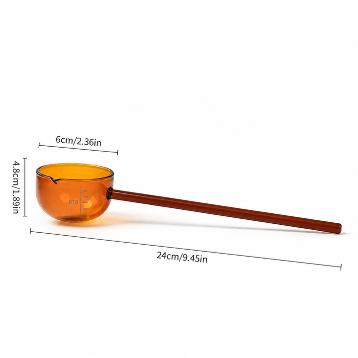 Glass Measuring Spoon – Colourful Long Handle Borosilicate