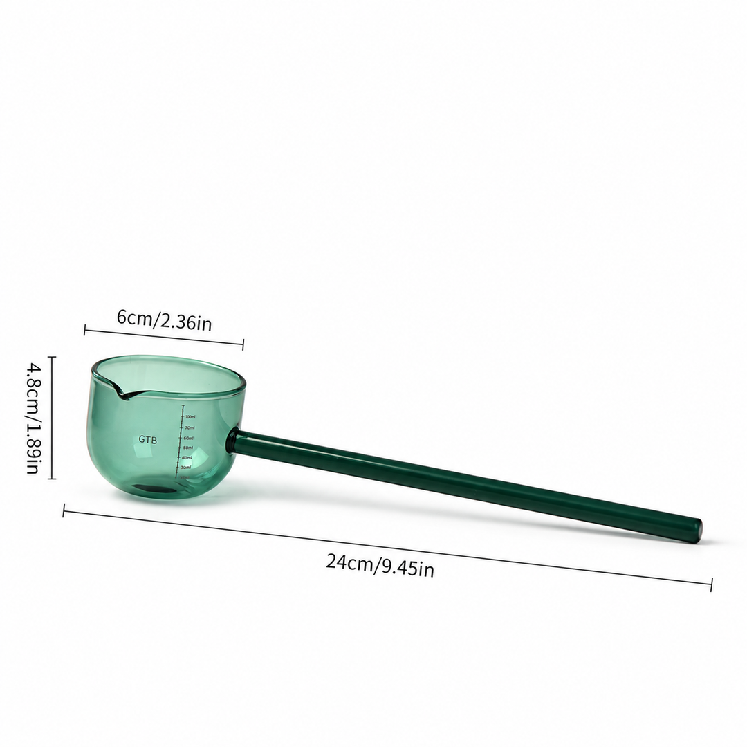 Glass Measuring Spoon – Colourful Long Handle Borosilicate