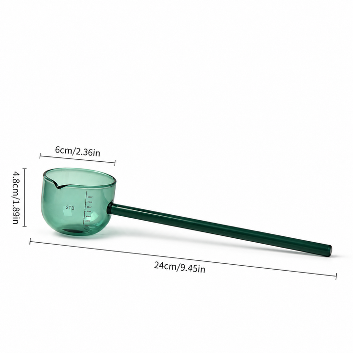 Glass Measuring Spoon – Colourful Long Handle Borosilicate