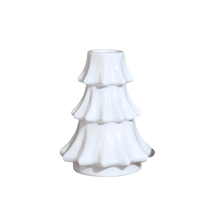Glass Christmas Tree Candle Holder | Holiday Table Decor