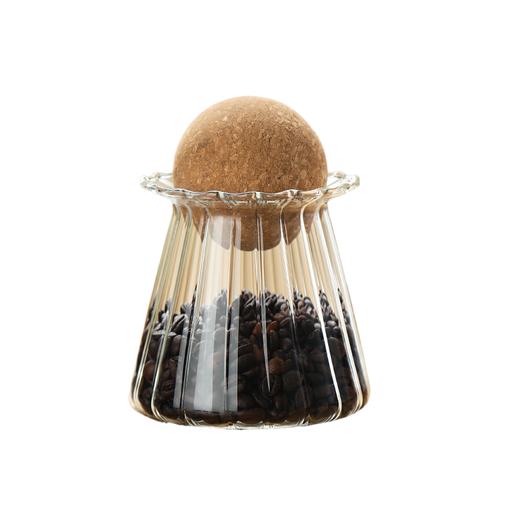 Glass Coffee Storage Jar with Cork Lid