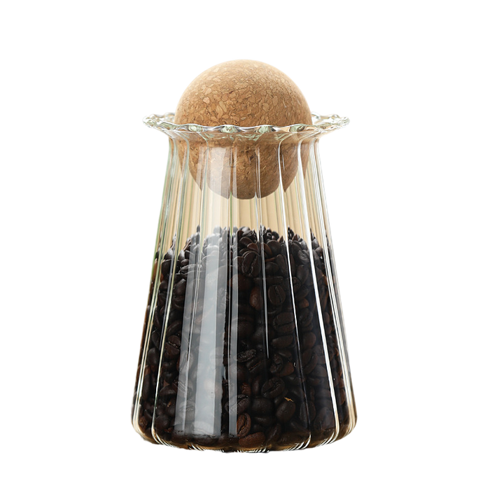 Glass Coffee Storage Jar with Cork Lid