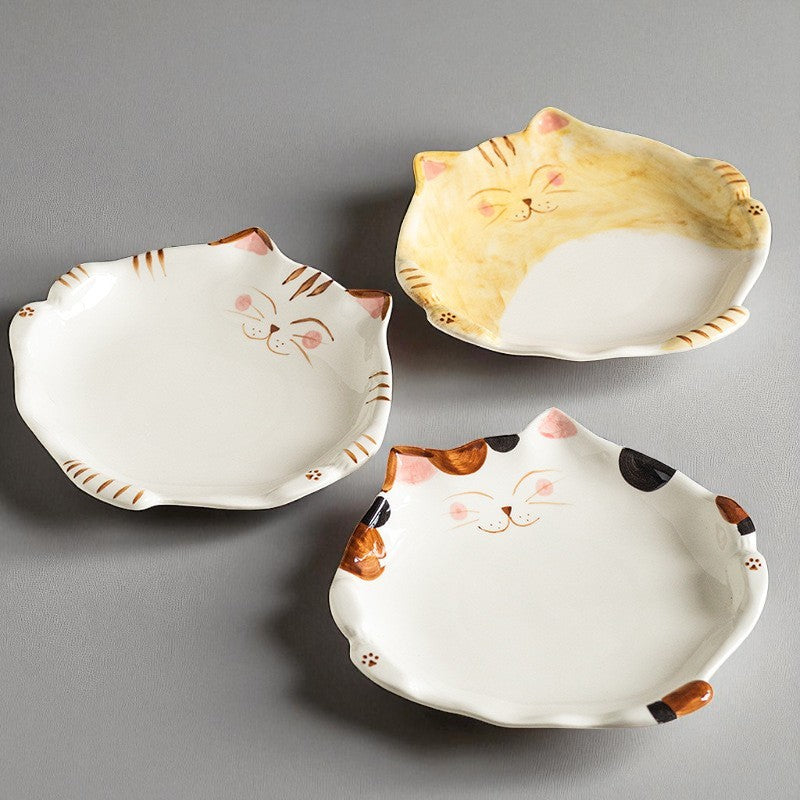 Ceramic Cat Bowl – Cute Fruit & Salad Plate