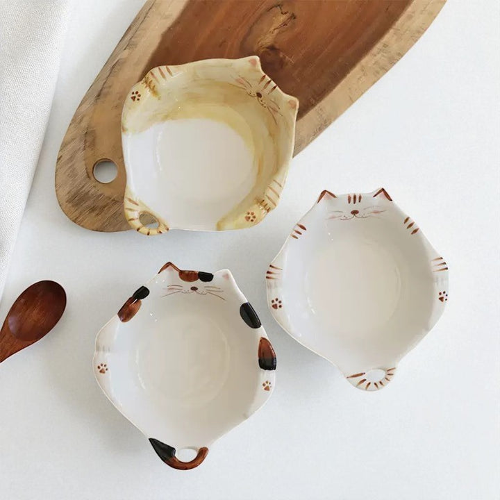 Ceramic Cat Bowl – Cute Fruit & Salad Plate