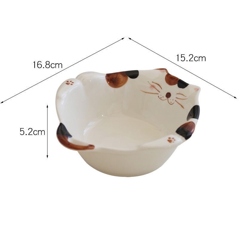 Ceramic Cat Bowl – Cute Fruit & Salad Plate