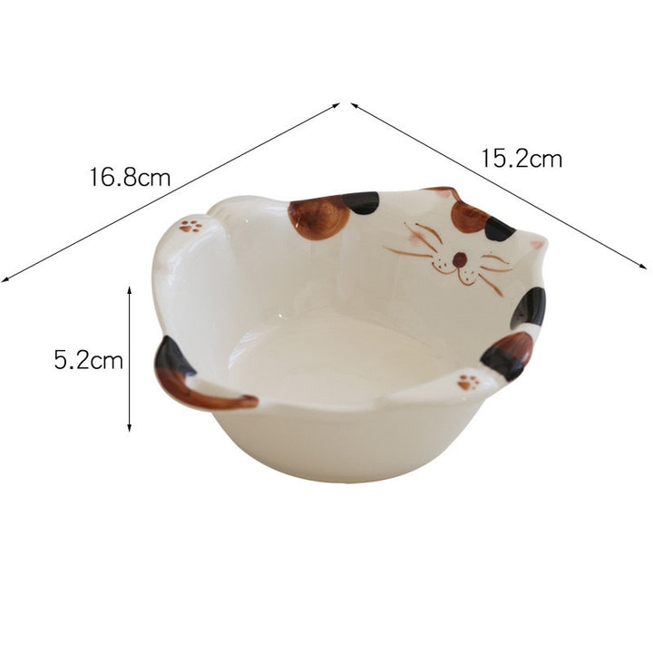 Ceramic Cat Bowl – Cute Fruit & Salad Plate