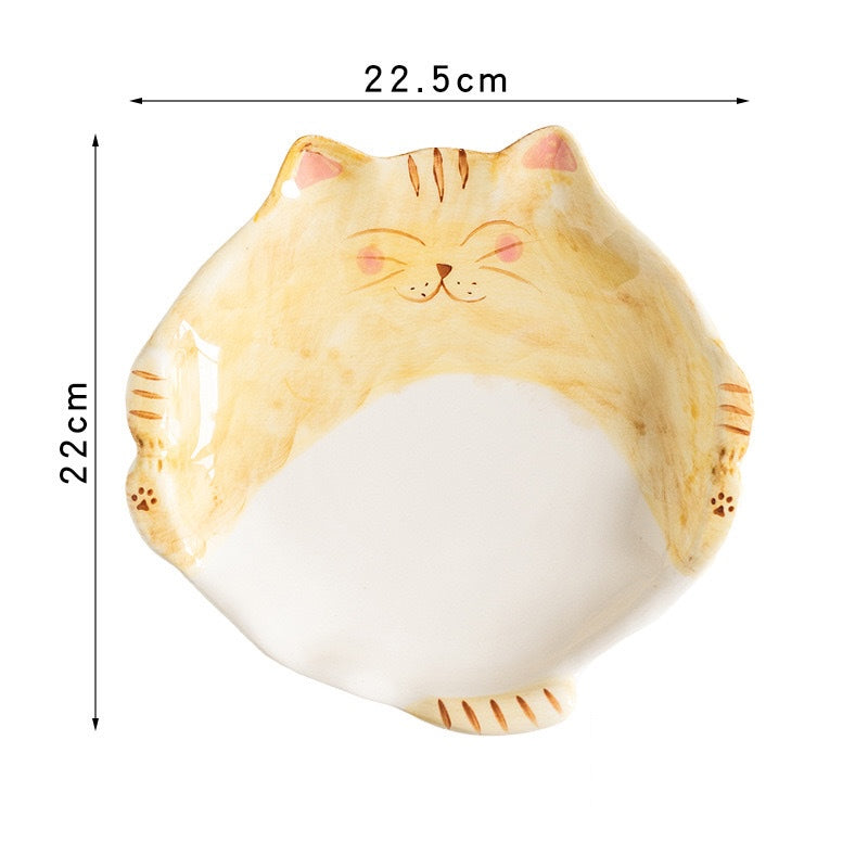 Ceramic Cat Bowl – Cute Fruit & Salad Plate