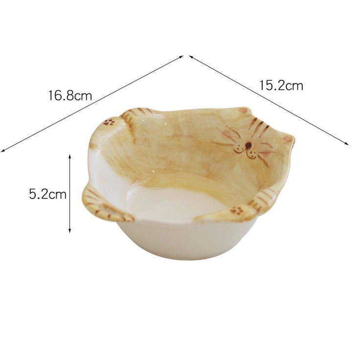 Ceramic Cat Bowl – Cute Fruit & Salad Plate
