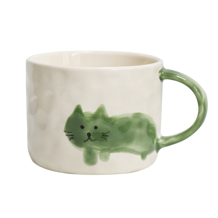 Hand-Painted Underglaze Ceramic Cat Mug | 300ml
