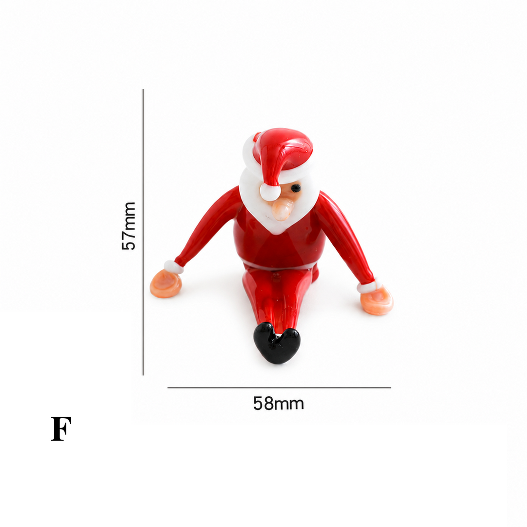 Glass Yoga Santa Figurine Christmas Holiday Ornament