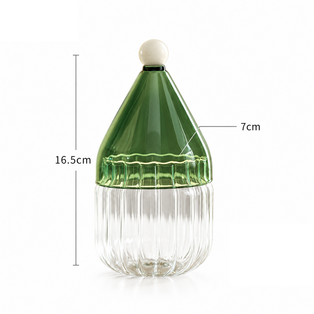 Hat Glass Candy Jar with Lid – Decorative Storage Jar